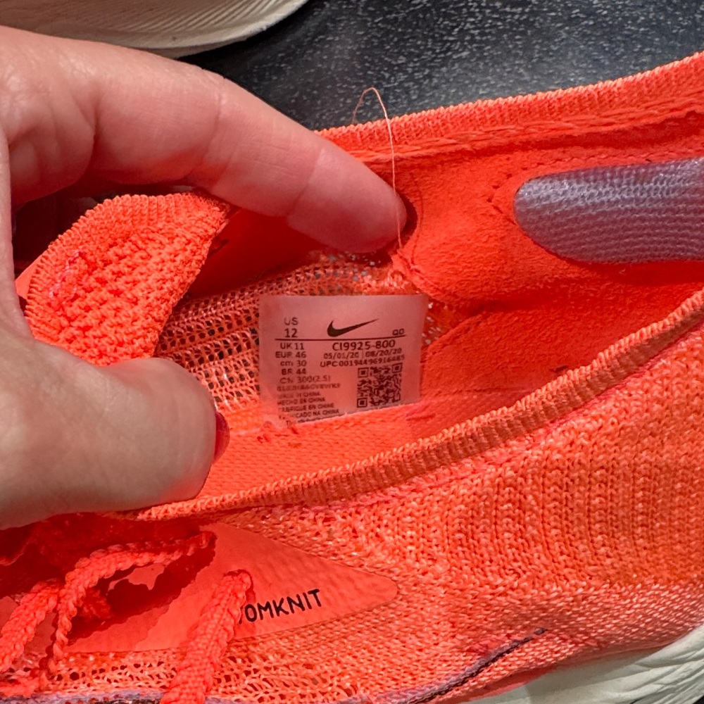 Nike Zoomx Athletic Shoes in Vibrant Orange and White - Picture 2 of 4